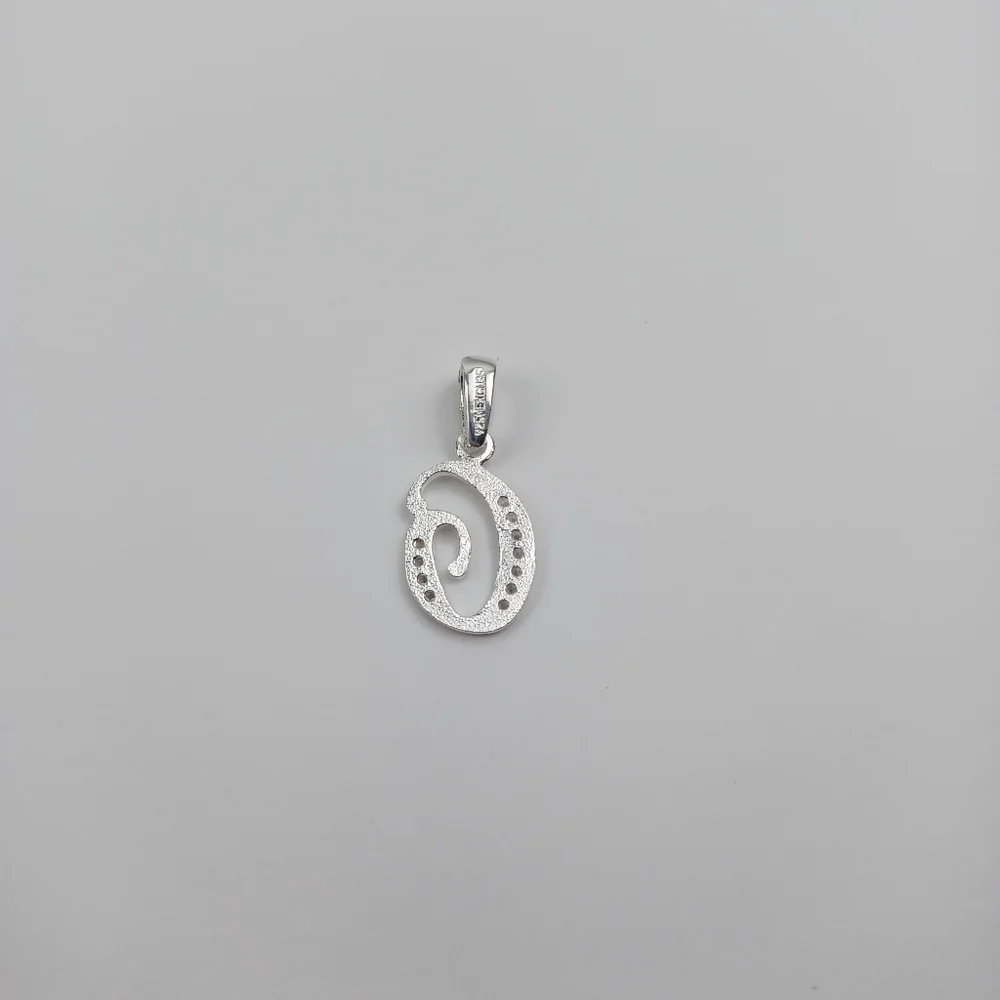 925 sterling silver alphabet letter O pendant‎ necklace
